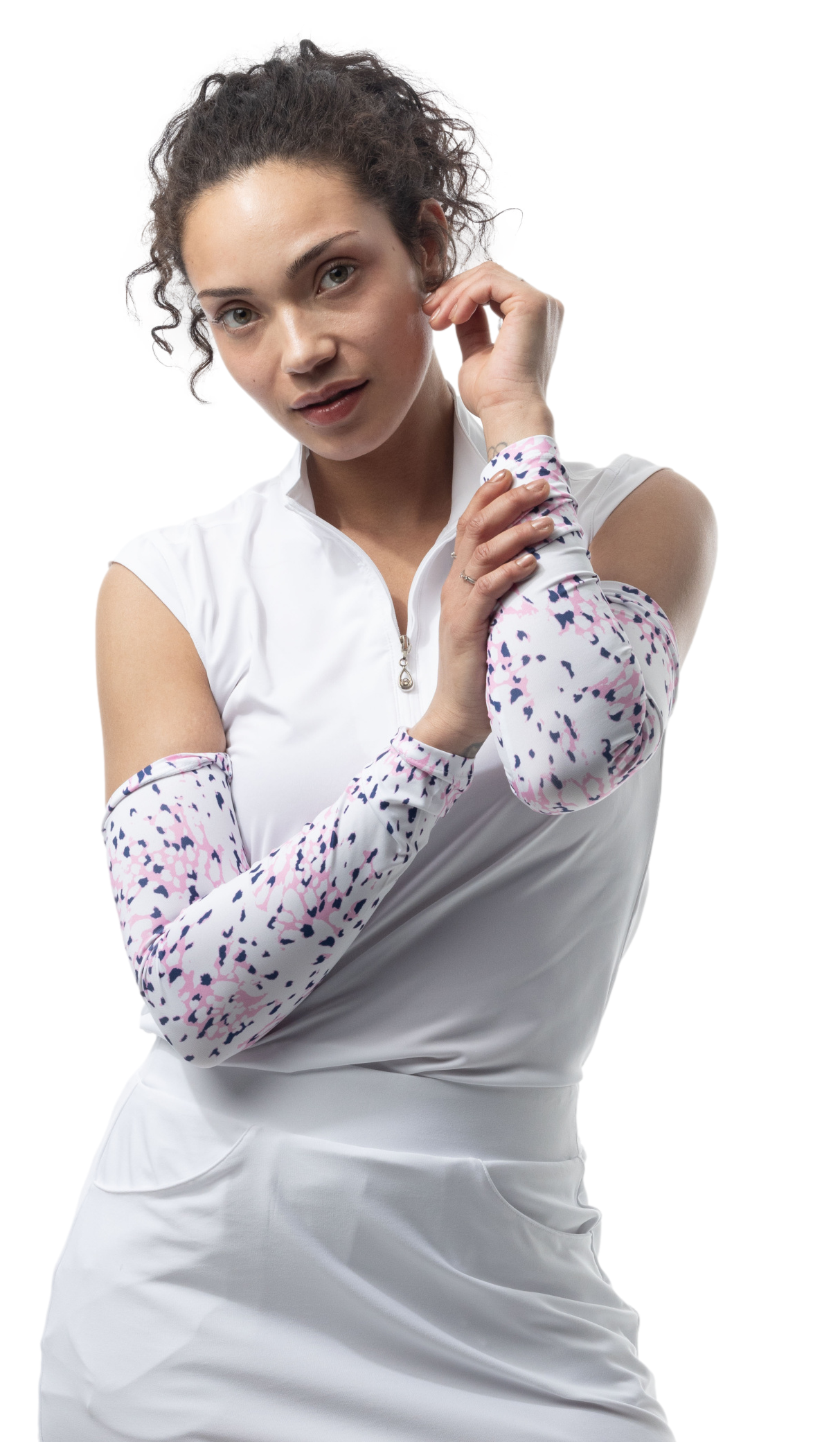 SUN-SLEEVES. SUN PROTECTIVE COOLING. SNOW LEOPARD PINK. 900015 - SanSoleil
