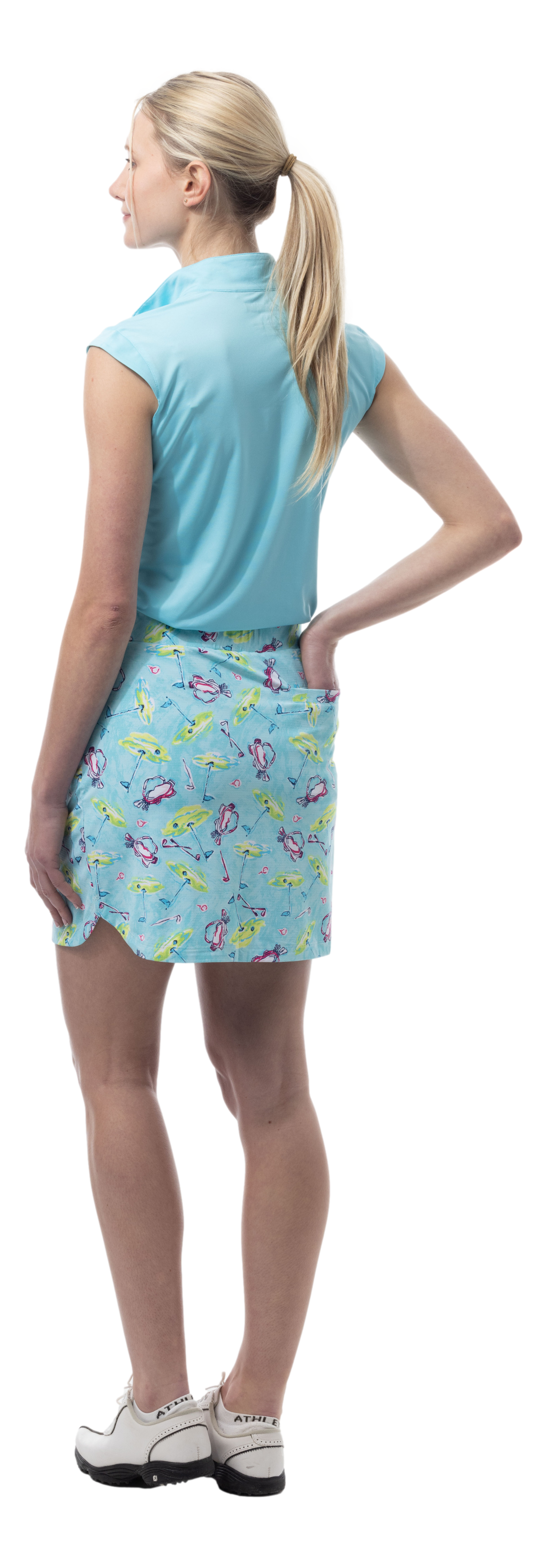 SANSOLEIL 17" GOLF SKORT. FLAGS AND BAGS. 900225 - SanSoleil