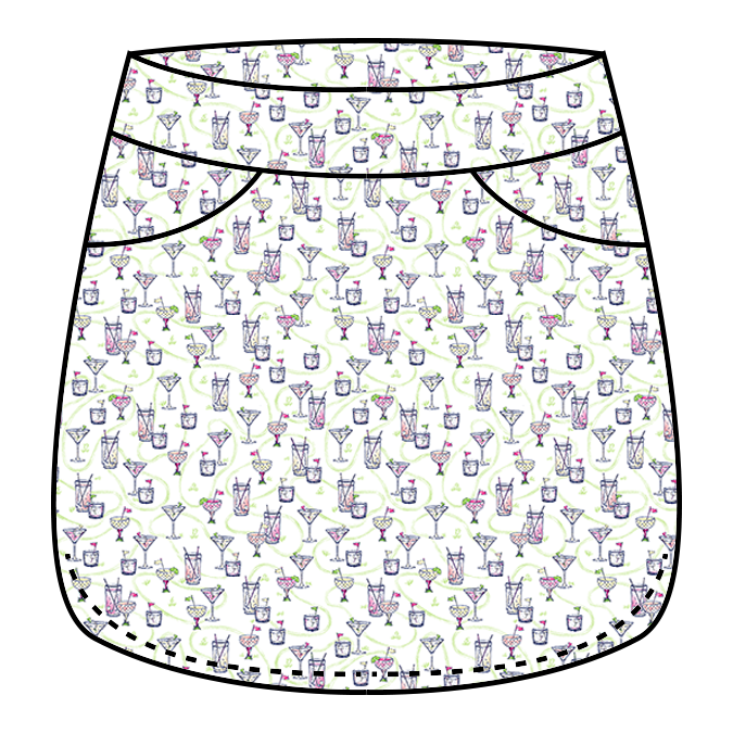 SANSOLEIL 17" GOLF SKORT. CADDY COOLER. MULTI. 900225 - SanSoleil