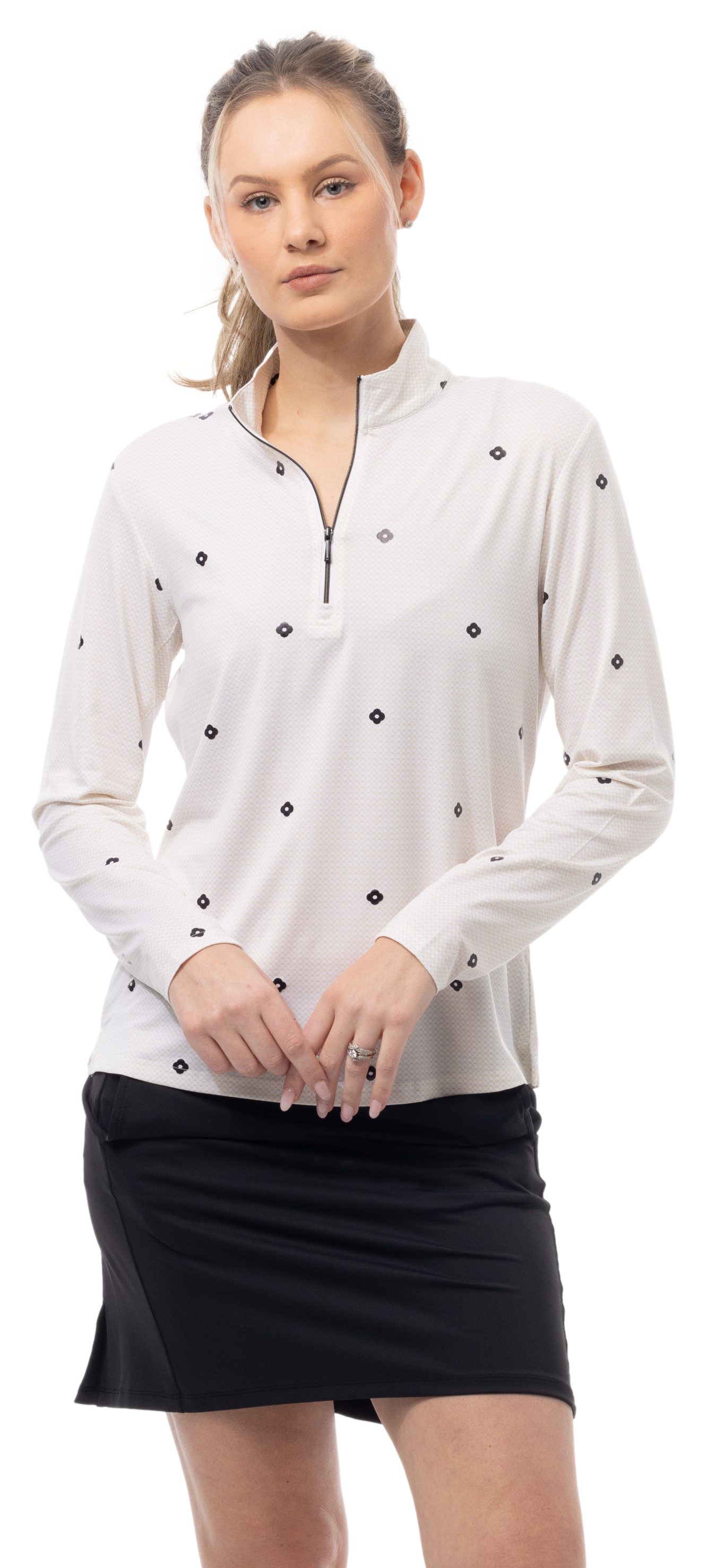 SOLSHINE FOIL PRINT MOCK. FLOWERBOX. TAN BLACK. 900320 - SanSoleil