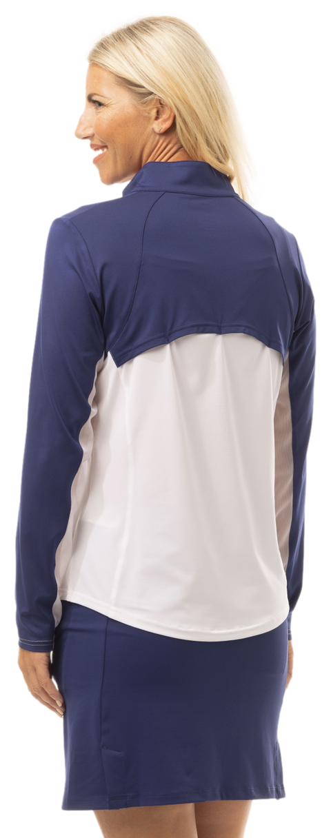 SUNGLOW COLOR BLOCK MOCK. RED-WHITE-NAVY BLUE. 900436 - SanSoleil