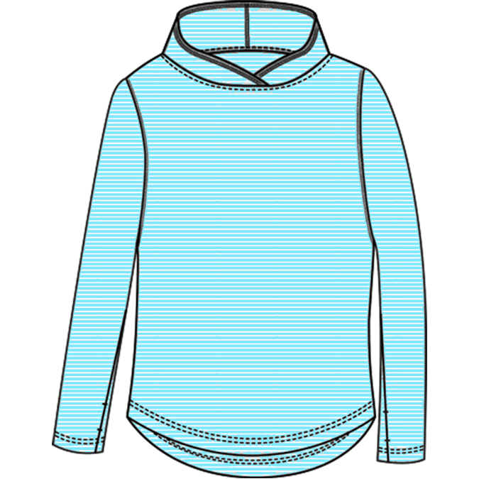 Pink striped MELANGE hoodie