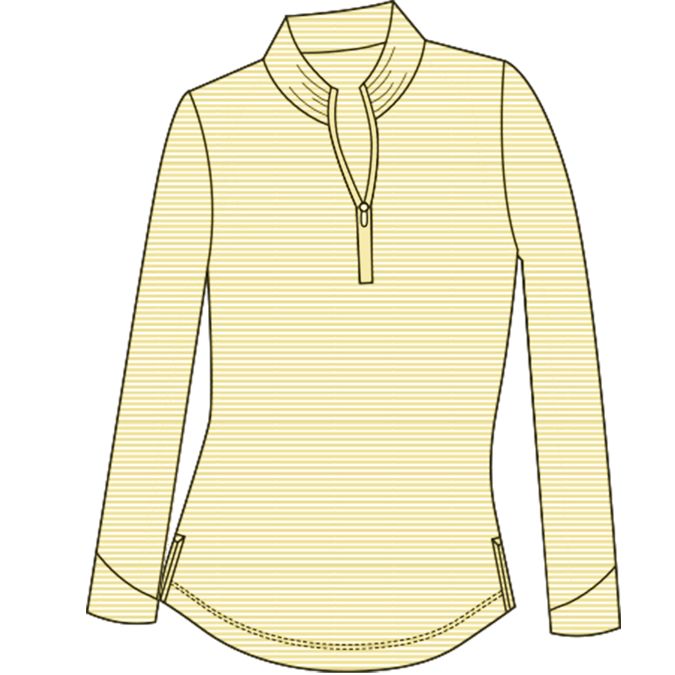 MEN'S SOLMELANGE ICE MINI-STRIPE POLO. YELLOW WHITE. 900841MM - SanSoleil