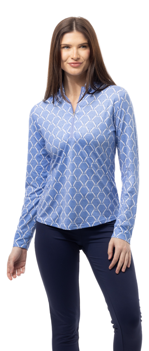SOLMELANGE L/S PRINT MOCK. PEDIGREE PERI. 900453P - SanSoleil