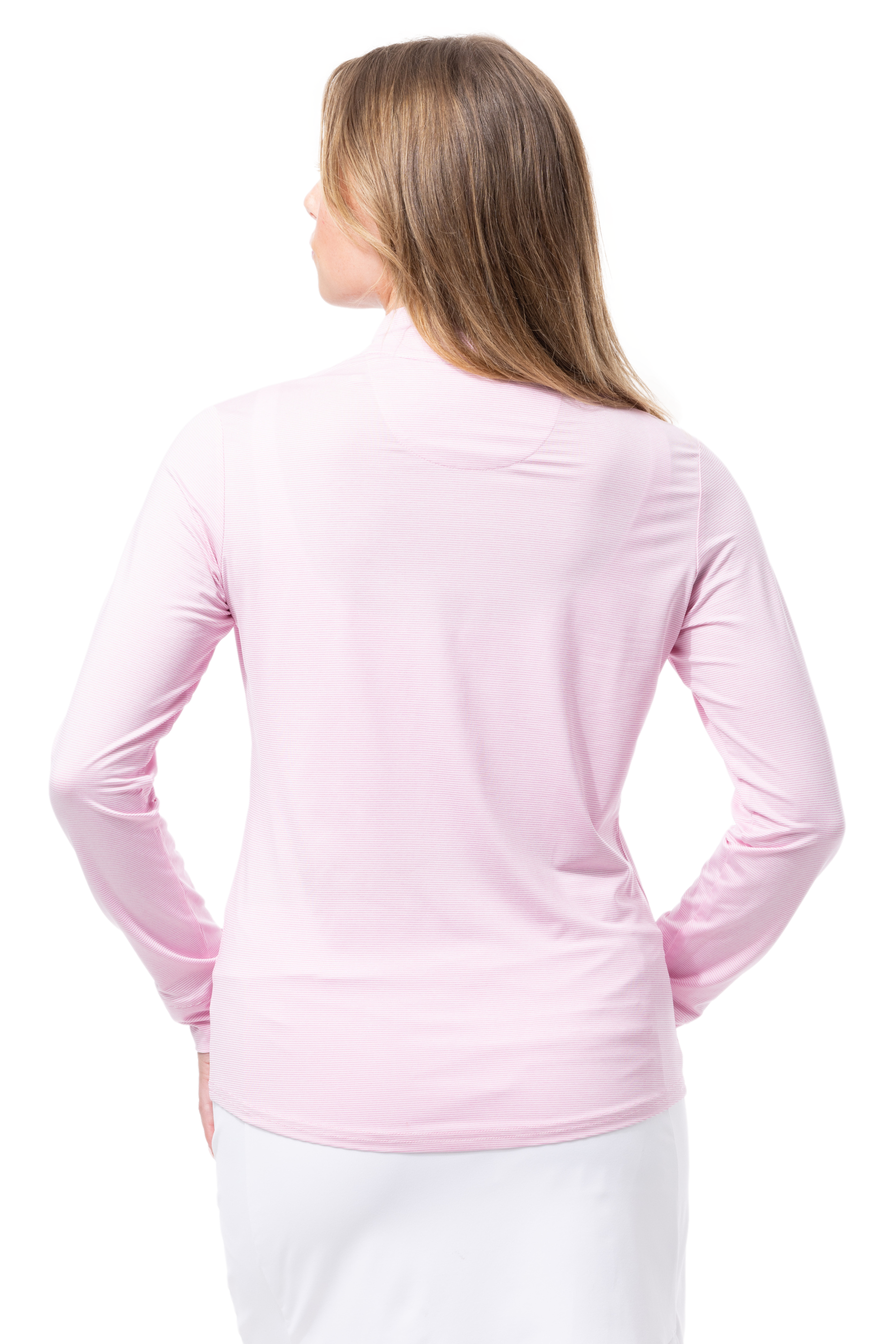 SOLTEK ICE STRIPE ZIP MOCK. ROSE. 900453MM - SanSoleil