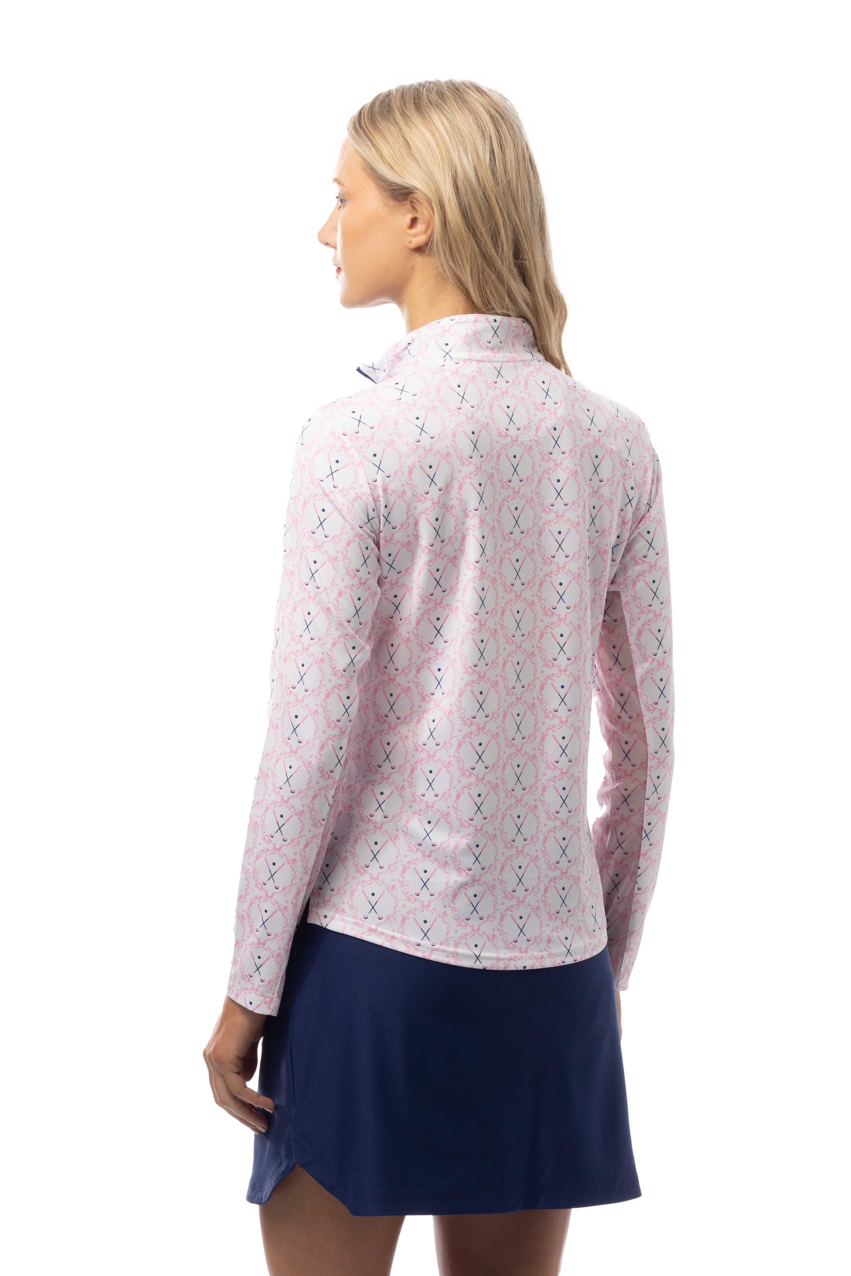 SOLCOOL PRINT MOCK. GOLF CREST. PINK. 900463 - SanSoleil