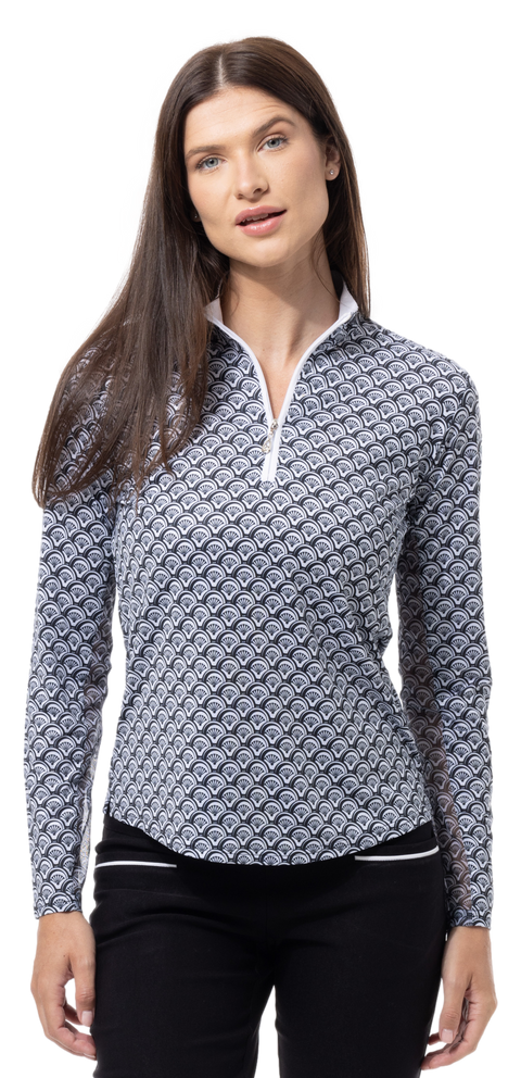 SOLCOOL PRINT MOCK. SHELLTEE. BLACK. 900463 - SanSoleil
