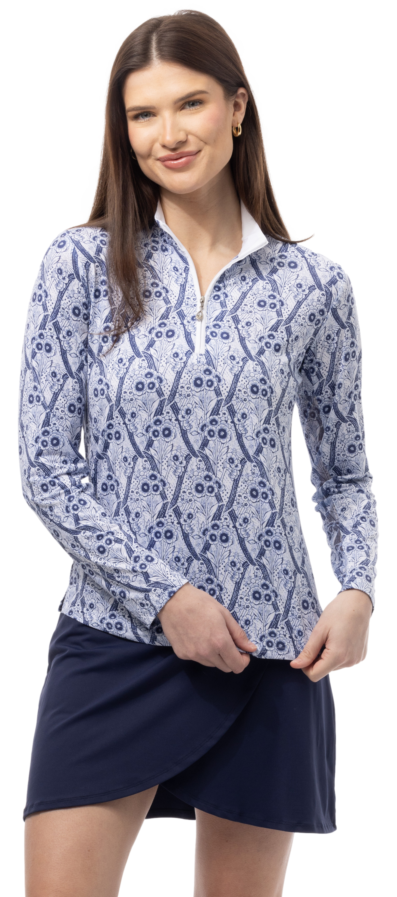 SOLCOOL PRINT MOCK. TRELLIS. NAVY. 900463 - SanSoleil