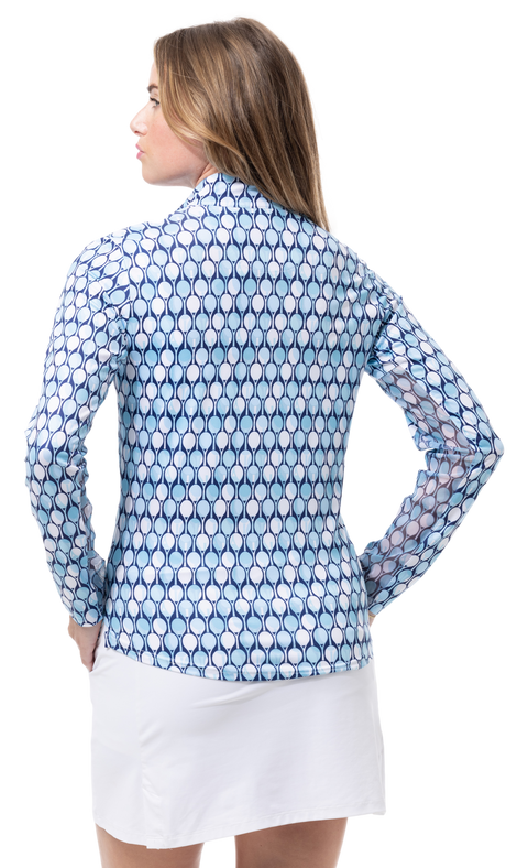 SOLCOOL PRINT MOCK. RACQUETEER BLUE-900463 - SanSoleil