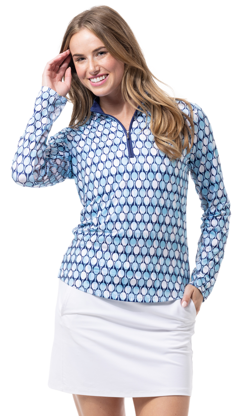 SOLCOOL PRINT MOCK. RACQUETEER BLUE-900463 - SanSoleil