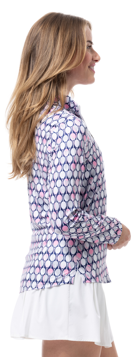 SOLCOOL PRINT MOCK. RACQUETEER PINK-900463 - SanSoleil