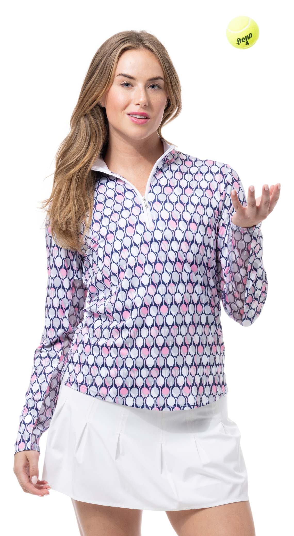 SOLCOOL PRINT MOCK. RACQUETEER PINK-900463 - SanSoleil