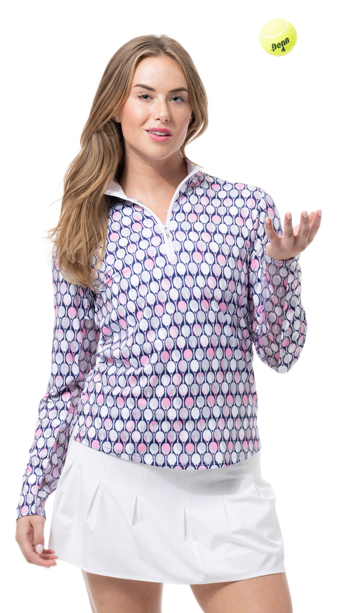 SOLCOOL PRINT MOCK. RACQUETEER PINK-900463 - SanSoleil