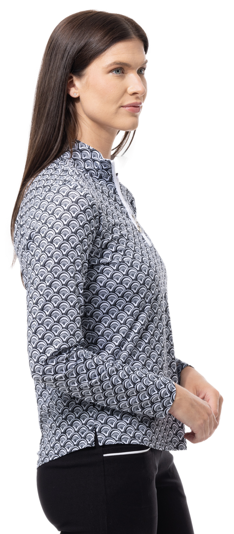 SOLCOOL PRINT MOCK. SHELLTEE. BLACK. 900463 - SanSoleil