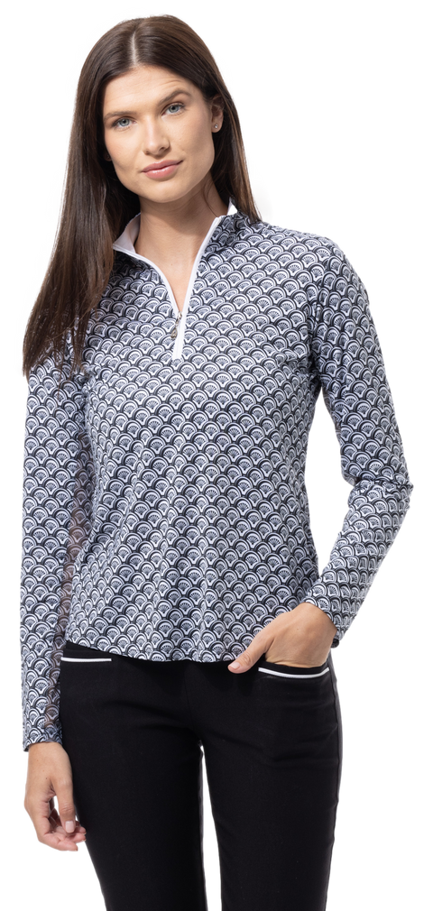 SOLCOOL PRINT MOCK. SHELLTEE. BLACK. 900463 - SanSoleil