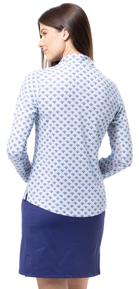 SOLCOOL PRINT MOCK. SHELLTEE. BLUE. 900463 - SanSoleil
