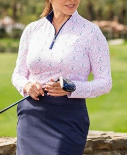 SOLCOOL PRINT MOCK. GOLF CREST. PINK. 900463 - SanSoleil