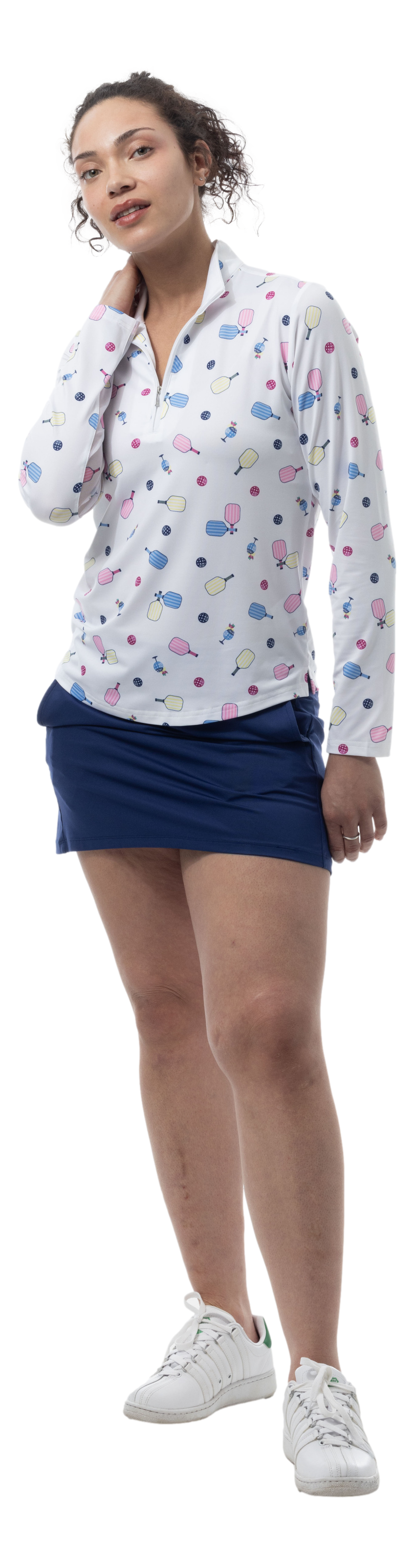 SOLCOOL 1/4 ZIP MOCK. UNDERSERVED AGAIN. 900463 - SanSoleil