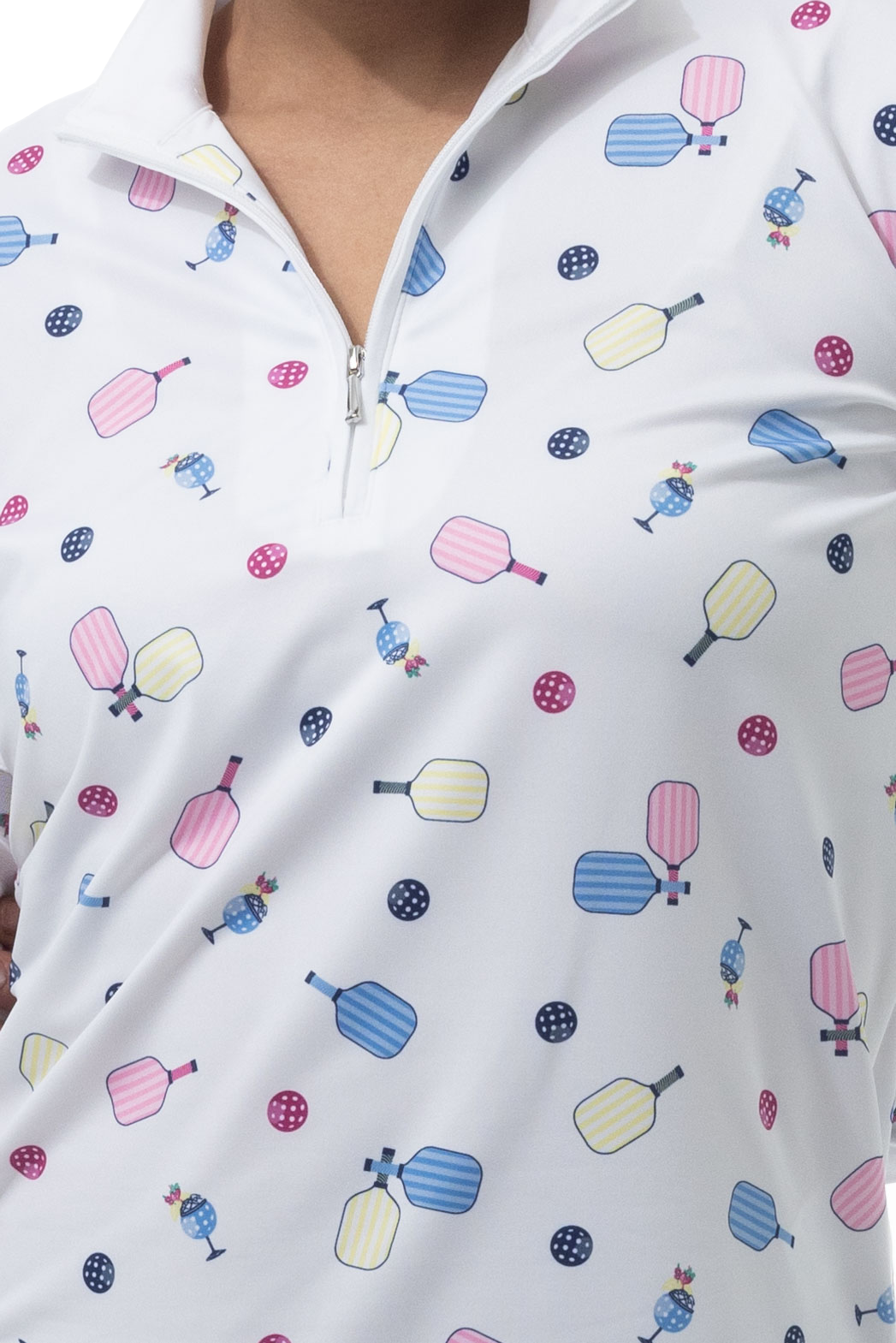 SOLCOOL 1/4 ZIP MOCK. UNDERSERVED AGAIN. 900463 - SanSoleil