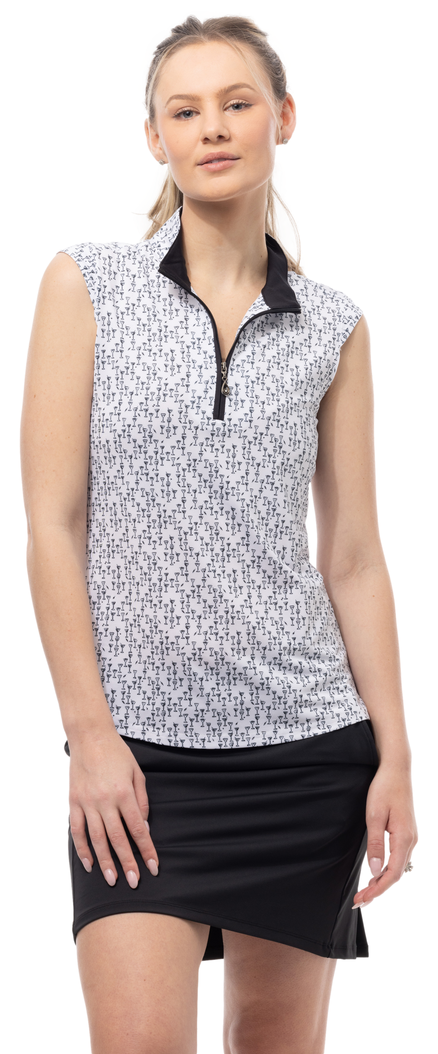 SOLCOOL SLEEVELESS MOCK . DIRTY MAR. BLACK. 900471 - SanSoleil