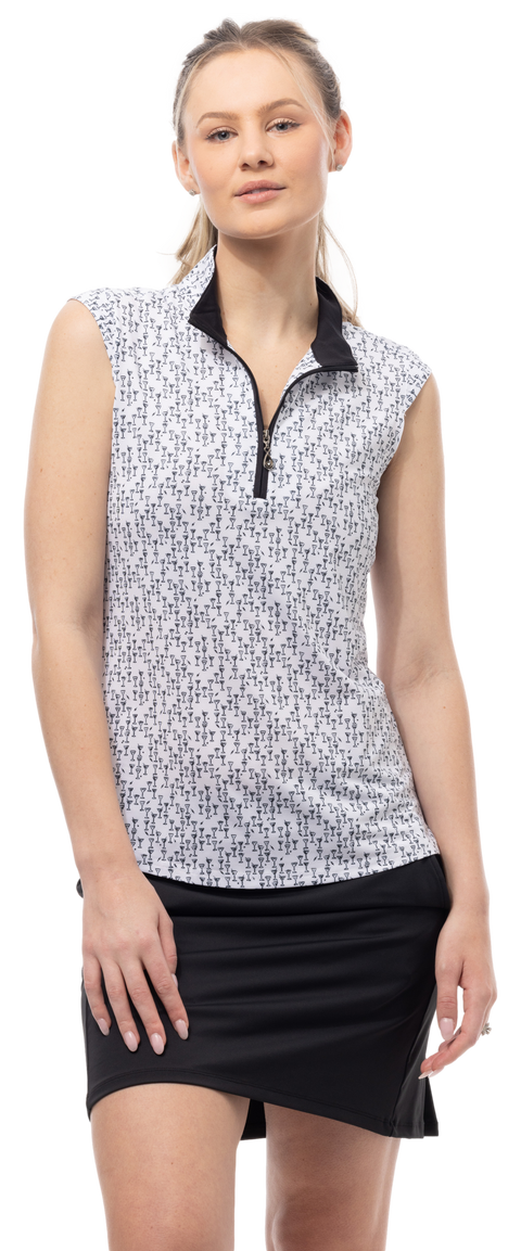 SOLCOOL SLEEVELESS MOCK . DIRTY MAR. BLACK. 900471 - SanSoleil