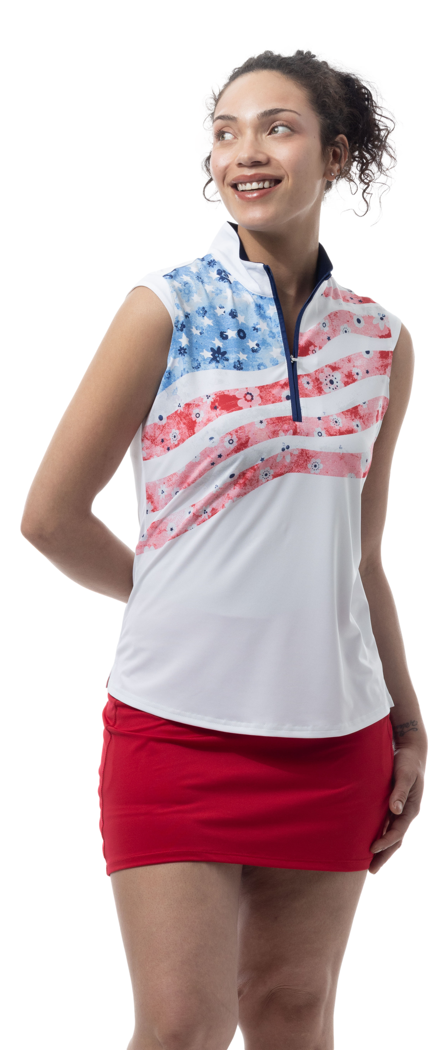 SOLCOOL SLEEVELESS MOCK. LIBERTY GARDEN. 900471 - SanSoleil