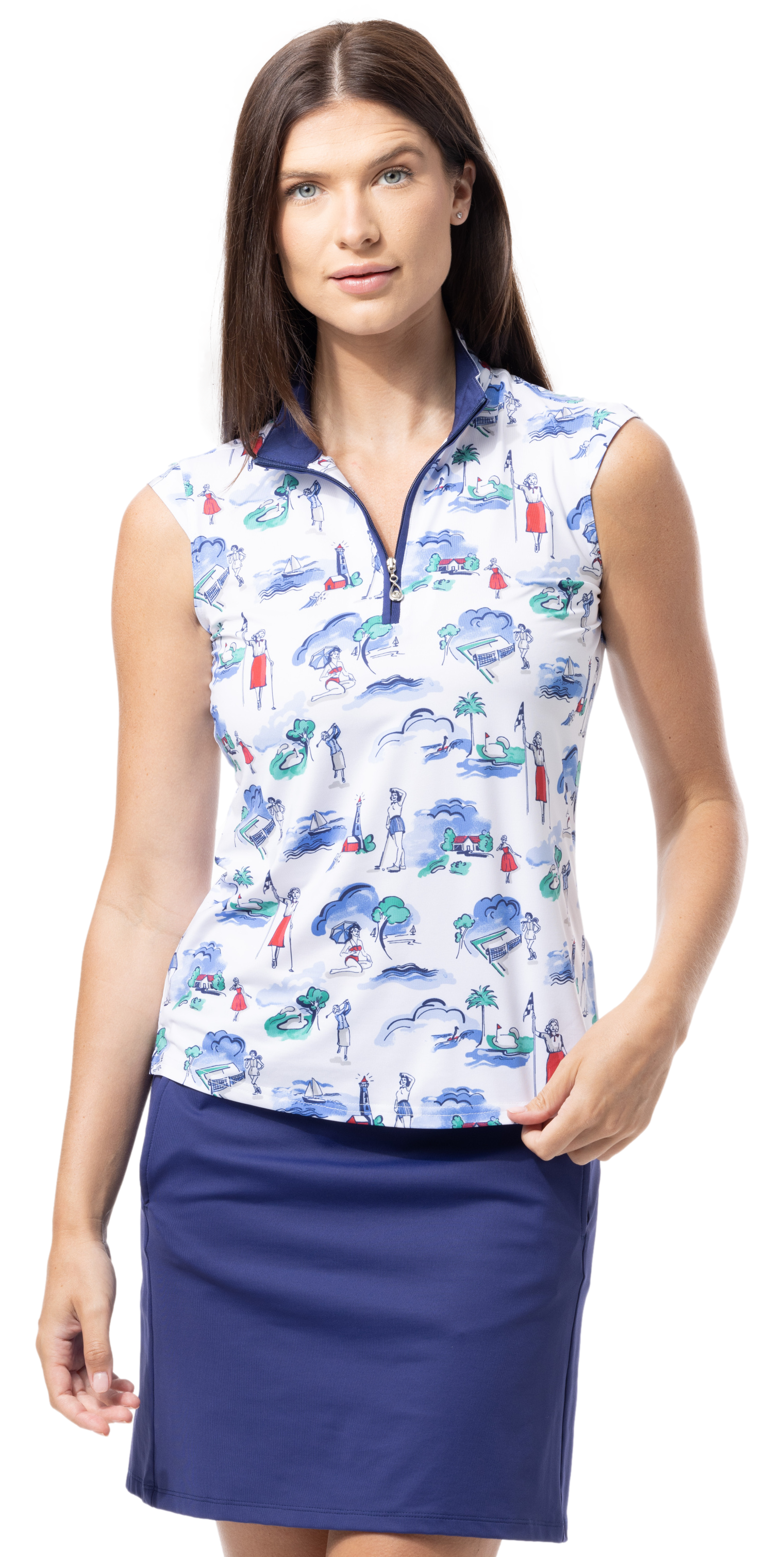 SOLCOOL SLEEVELESS MOCK. CLUB LIFE. 900471 - SanSoleil