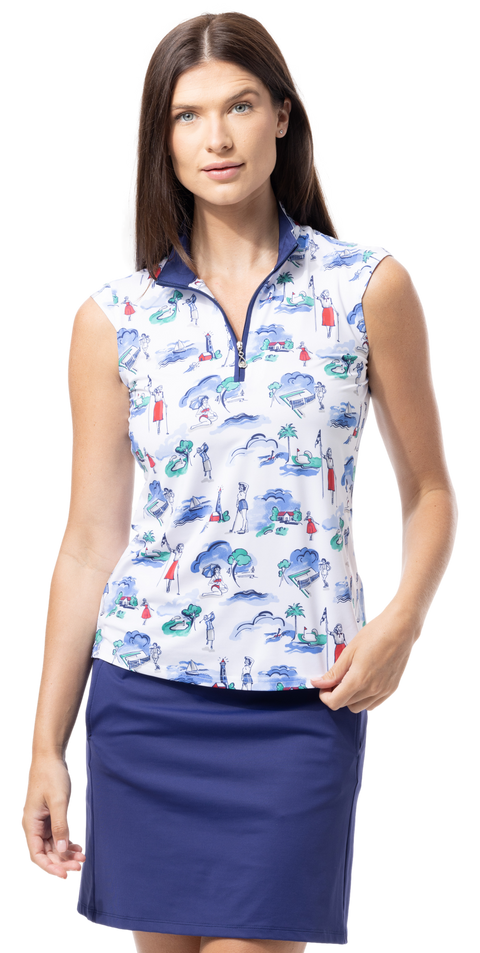 SOLCOOL SLEEVELESS MOCK. CLUB LIFE. 900471 - SanSoleil