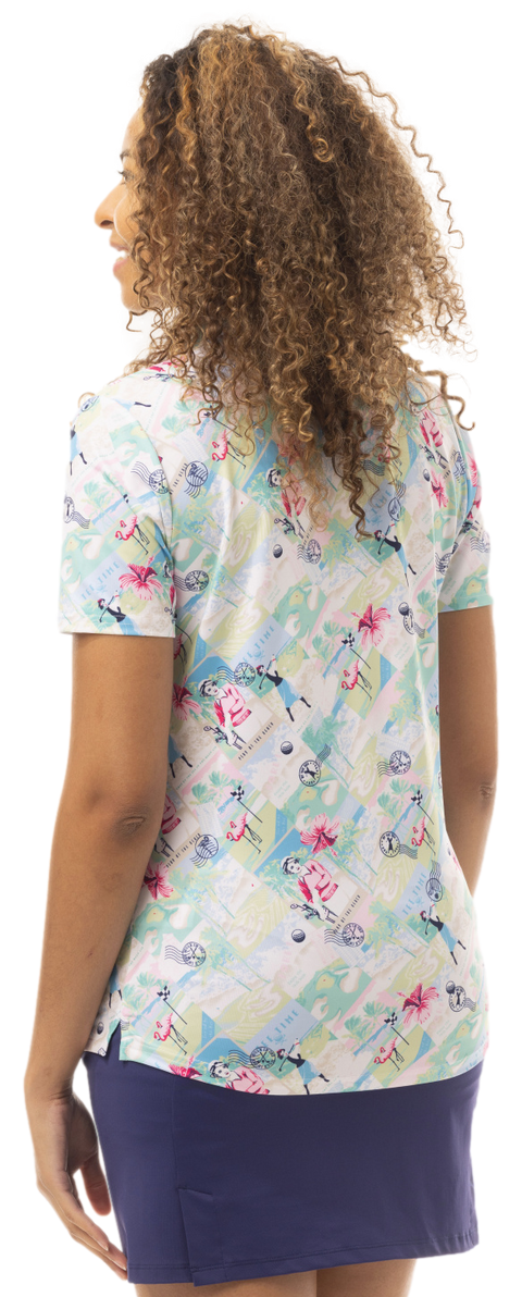 SOLCOOL SHORT SLEEVE MOCK - BY THE SEA. 900478
