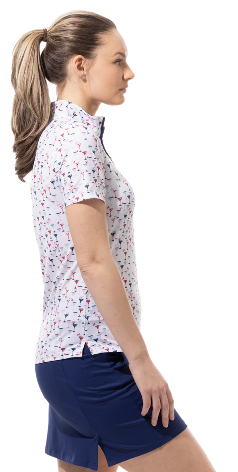 SOLCOOL SHORT SLEEVE MOCK . LIBERTINI. 900478 - SanSoleil