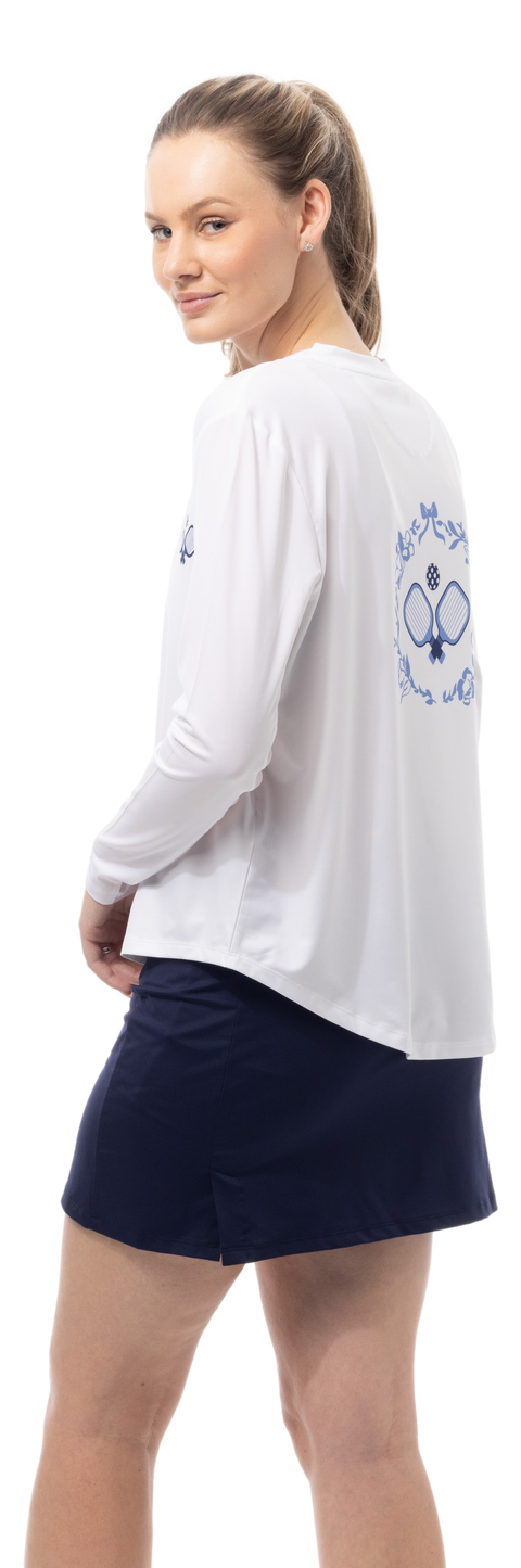 SUNGLOW RELAXED DROP-TAIL TEE. PICKERING. WHITE. 900479 - SanSoleil