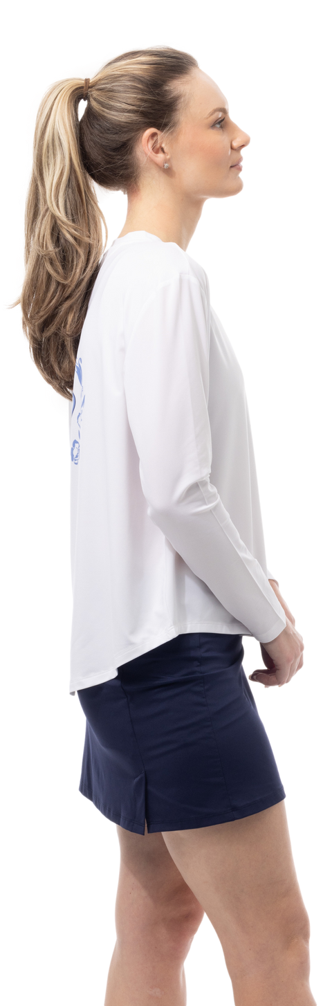 SUNGLOW RELAXED DROP-TAIL TEE. PICKERING. WHITE. 900479 - SanSoleil