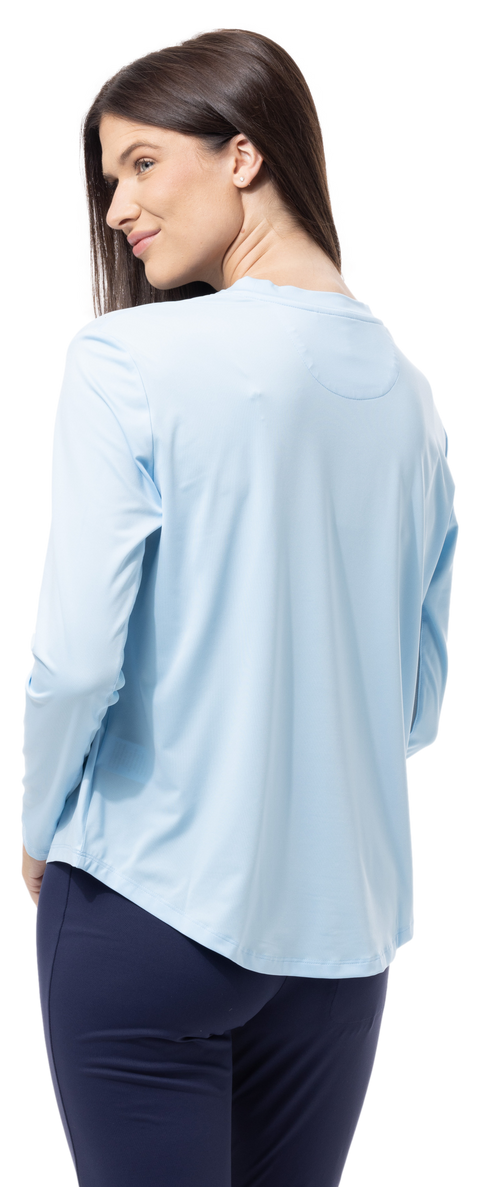 SUNGLOW RELAXED DROP-TAIL TEE. RACQUETEER . BLUE. 900479 - SanSoleil