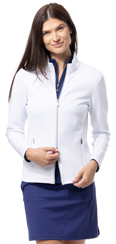 SOLLAYER DOUBLE ZIP JACKET. WHITE. 900513 - SanSoleil