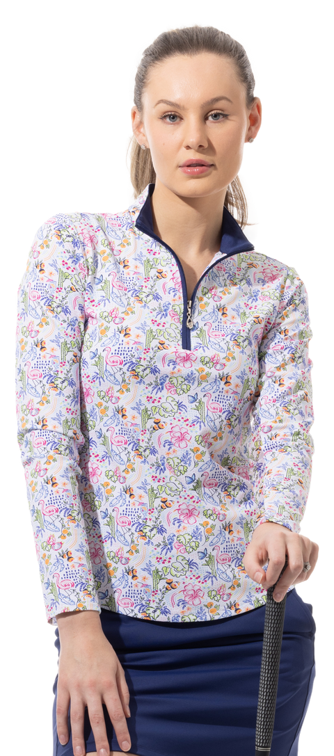 SOLTEK LUX LONG-SLEEVE PRINT MOCK. BISCAYNE -900621