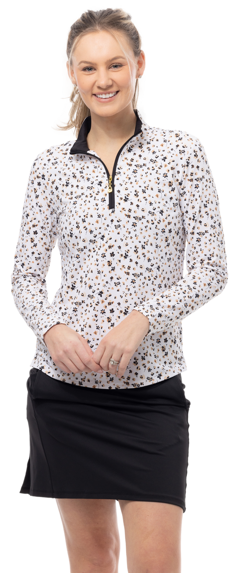 SOLTEK LUX L/S PRINT MOCK. GRASSLAND BLACK. 900621 - SanSoleil