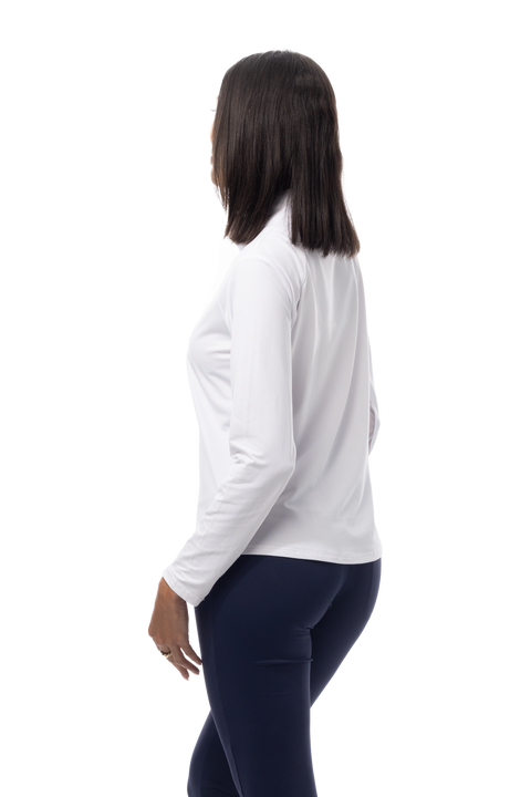 SOLTEK LUX LONG-SLEEVE SOLID MOCK. WHITE. 900622