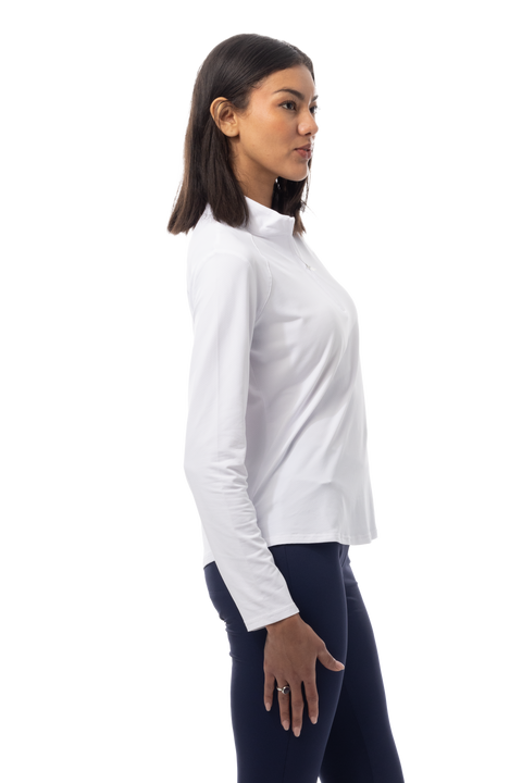 SOLTEK LUX LONG-SLEEVE SOLID MOCK. WHITE. 900622
