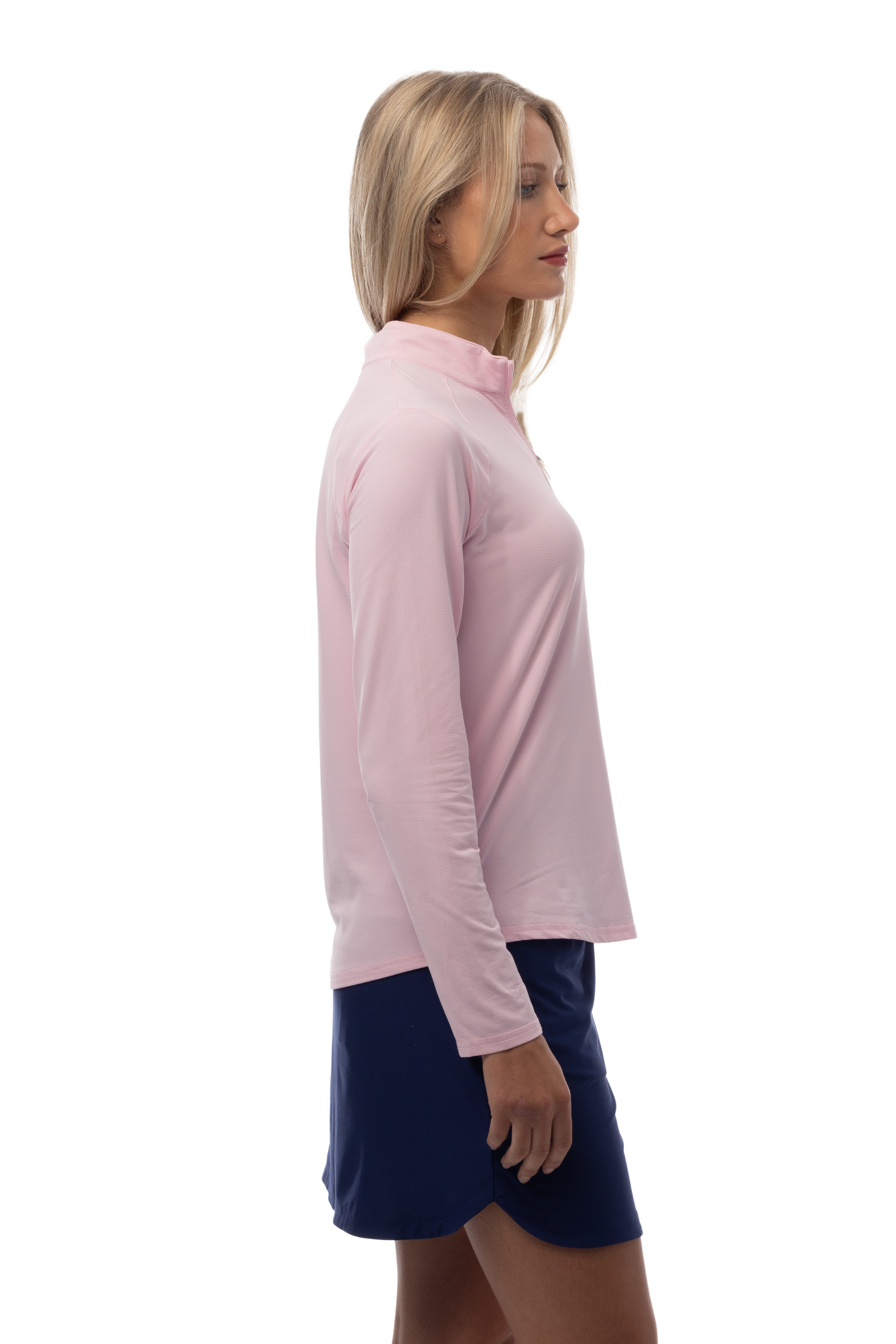 SOLTEK LUX LONG-SLEEVE SOLID MOCK. BALLET PINK. 900622 - SanSoleil