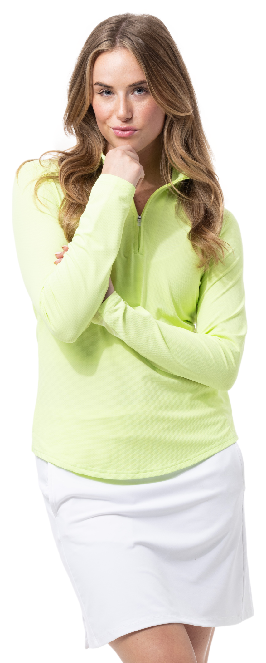 SOLTEK LUX LONG-SLEEVE SOLID MOCK. LIME. 900622 - SanSoleil
