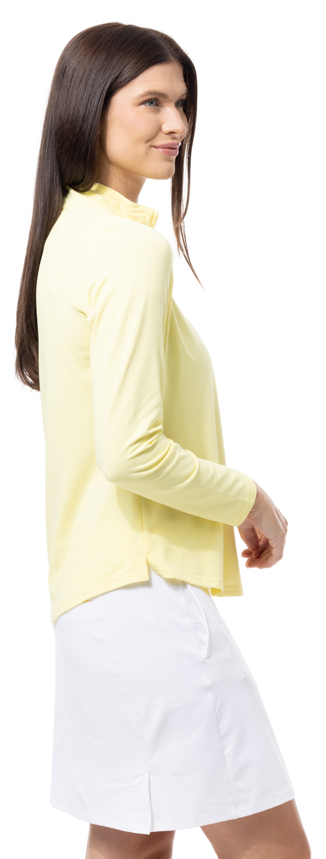 SOLTEK LUX LONG-SLEEVE SOLID MOCK. LEMON. 900622 - SanSoleil