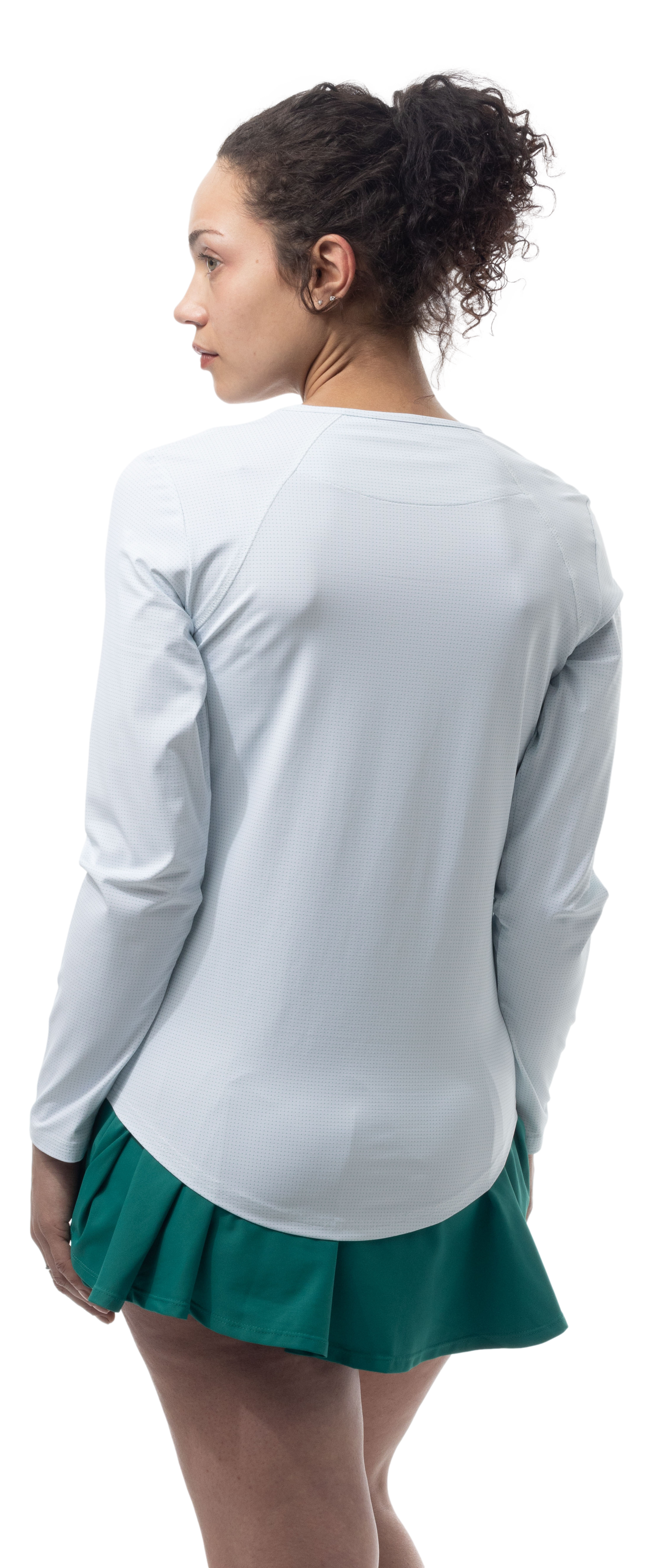 SOLAIR COOL ULTRA-MESH ACTIVE TOP. WHITE / VARSITY GREEN. DOT. 900624D - SanSoleil