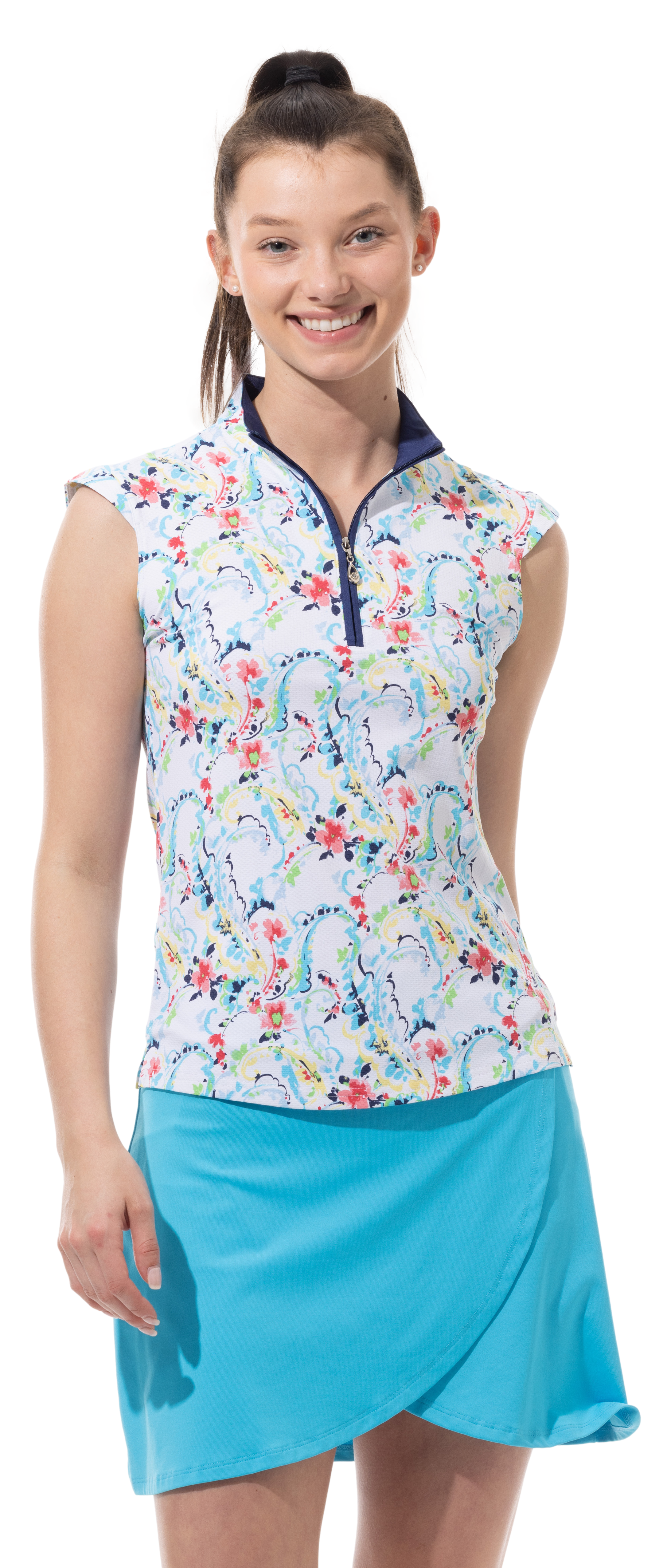 SOLTEK LUX SLEEVELESS PRINT MOCK. CHANTILLY MULTI. 900627P