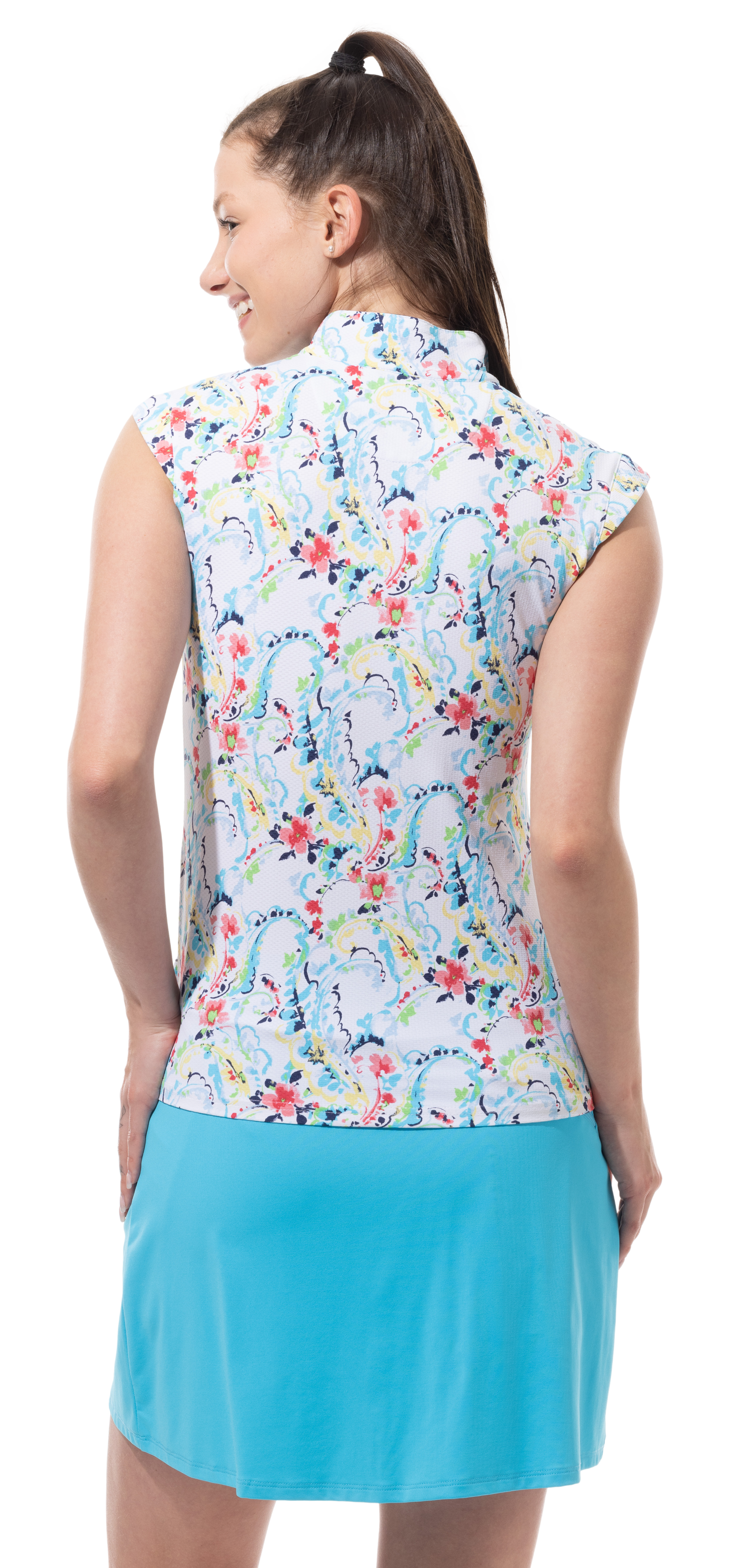 SOLTEK LUX SLEEVELESS PRINT MOCK. CHANTILLY MULTI. 900627P - SanSoleil