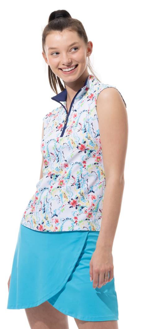 SOLTEK LUX SLEEVELESS PRINT MOCK. CHANTILLY MULTI. 900627P - SanSoleil