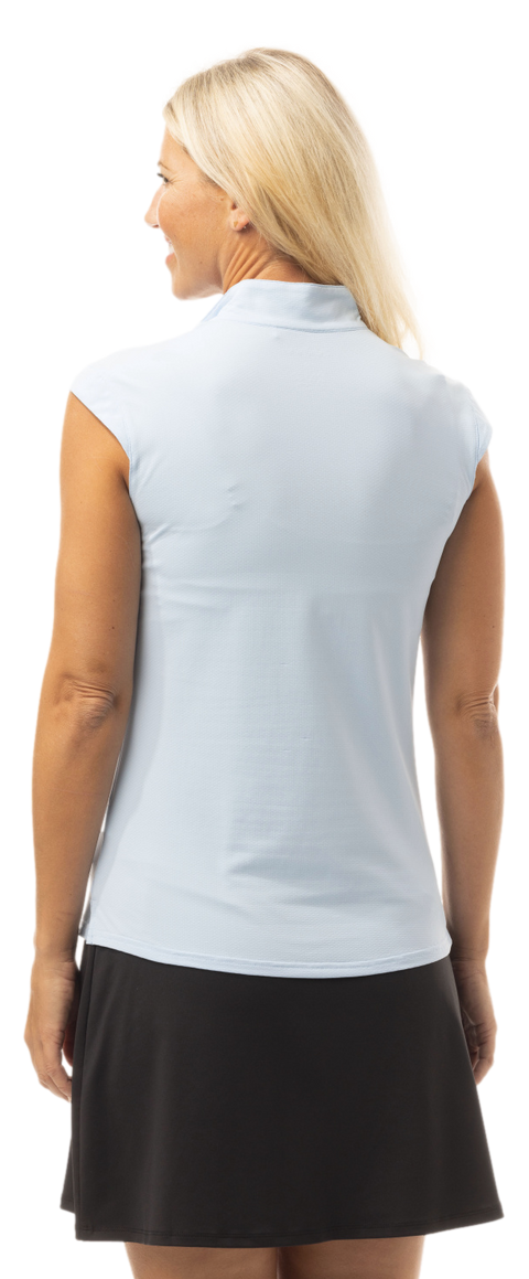 SOLTEK LUX SLEEVELESS SOLID MOCK. ARTIC BLUE. 900627 - SanSoleil