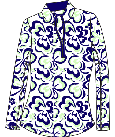 SOLAIR COOL ULTRA-MESH ZIP MOCK. SHAMMY. 900653 - SanSoleil