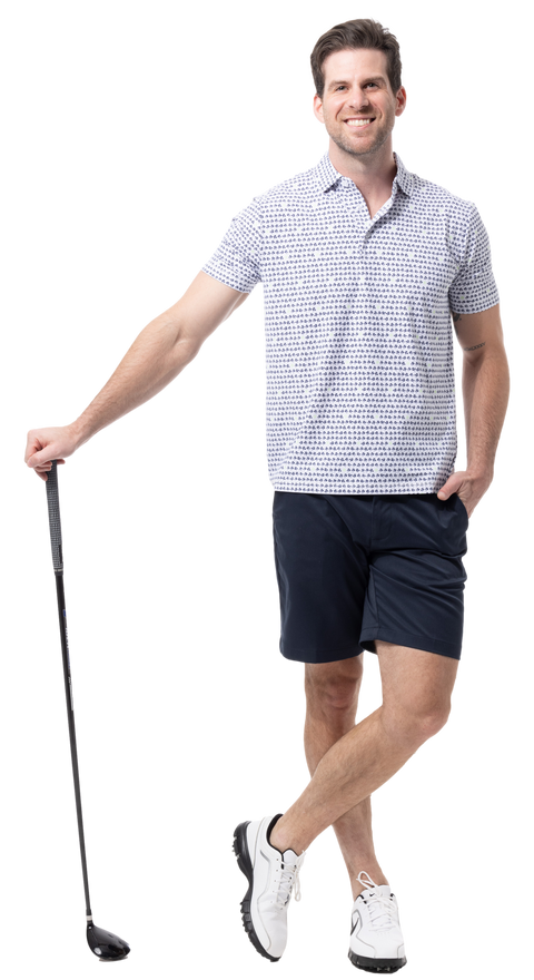 MEN'S SOLAIR COOL PRINT POLO. LUCKY BREAK. 900840A - SanSoleil