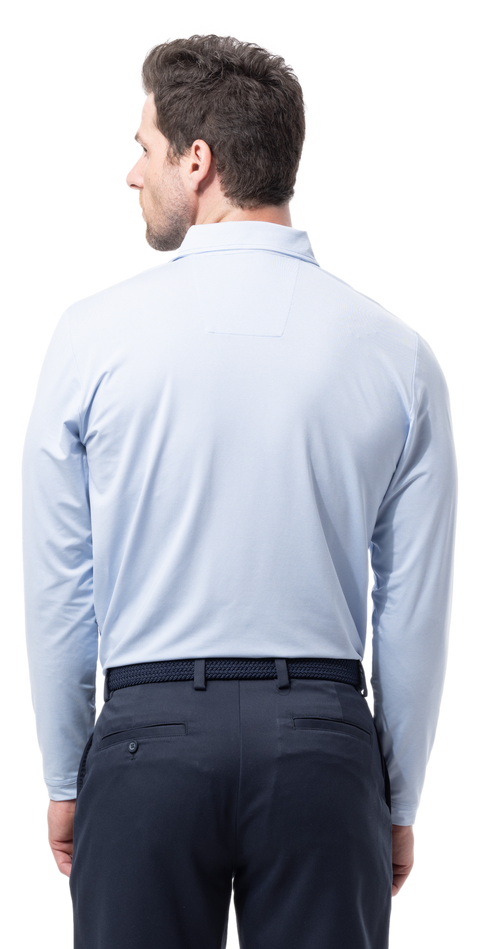 MEN'S SOLMELANGE ICE MINI-STRIPE POLO. MALIBU. 900841MM - SanSoleil