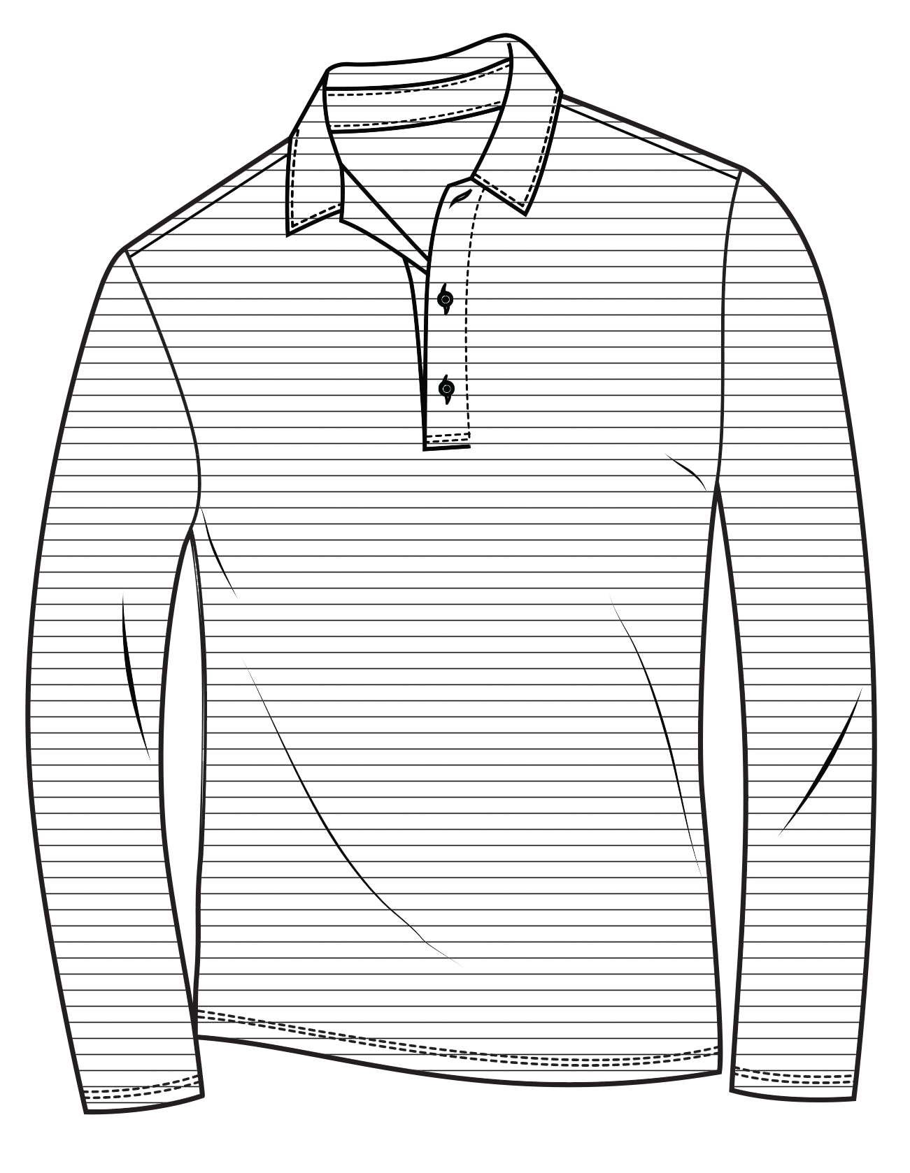 SANSOLEIL'S MEN'S SOLAIR LONG SLEEVE POLO. WHITE BLACK. STRIPE. 900841S - SanSoleil